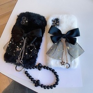 Plush Gauze Bow 11promax/12mini Phone Case 6/7/8plus Set XR Soft