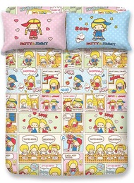 1200針全棉活性印花床笠連枕套 - Patty & Jimmy (特大)