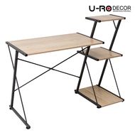 U-RO DECOR รุ่น REVERSE (รีเวอร์ส) สีโอ๊ค / ขาสีน้ำตาลเข้ม โต๊ะทำงานอเนกประสงค์/โต๊ะคอมพิวเตอร์ พร้อ