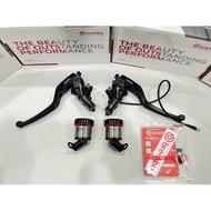 ORIGINAL BREMBO 19RCS CORSA CORTA RR HYDRAULIC MASTER CYLINDER LEFT & RIGHT WITH AEM TITANIUM FACTOR