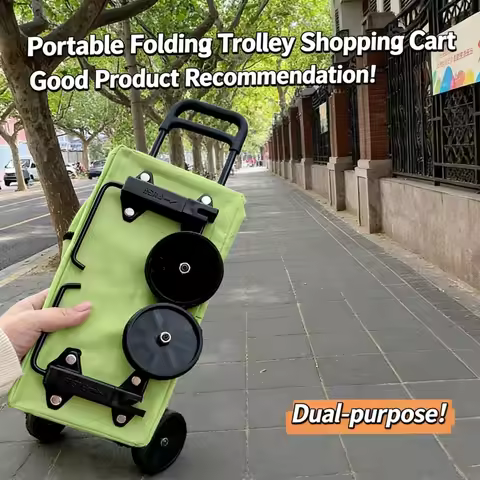Shopping bag with wheels, foldable, grocery shopping cart, tugboat, portable, women's large capacity