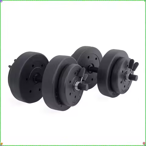 40lb Adjustable Vinyl Dumbbell Set for Home Gym, Strength Training Weights with Case, Space Saving C