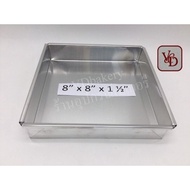 x8 Aluminum Tray Straight Edge Size 8 8 8 1 1/2