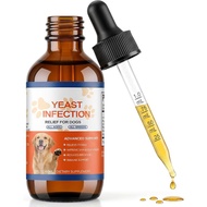 Natural Yeast Infection Treatment for Dogs - Bacon Flavor Yeast Relief Drops for Itchy Ears