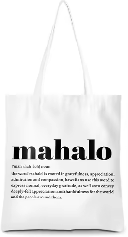 Aloha Mahalo Ohana Definition Zulu Maori Hawaiian Tote Bag Hawaii Gifts Hawaii Souvenirs Bags Beach 