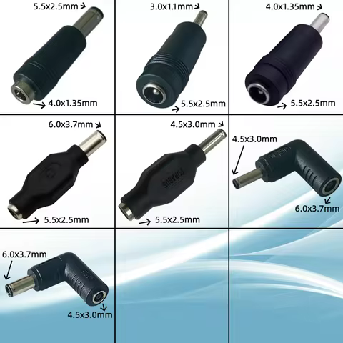 Laptop Power DC Plug 4.0x1.35mm to 5.5x2.5mm / 6.0x3.7mm to 4.5x3.0mm / 5.5x2.5mm to 4.0x1.35mm / 5.