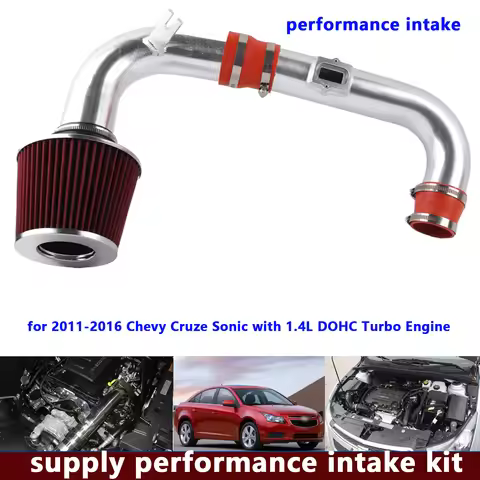 Performance Cold Air Intake Kit for 11-15 Chevy Cruze 1.4T 2012-2016 Chevy Sonic with 1.4L DOHC Turb