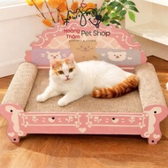 Carton cat scratching table in the form of a pink bear princess sofa to relax and reduce stress for 