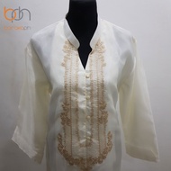 Modern Filipiniana Lady Barong Dress Formal Authentic Barong Tagalog for Women Kimona Quality Piña O