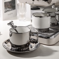 Light Luxury Ceramic Cup Influencer High-value Coffee Cup Saucer ins Style Mug Couple Household Euro