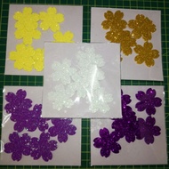 Flower foam cut glittered sticker