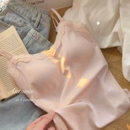 9248 People Repeated Selection🎫Tencel Mask Seamless Vest One-Piece With Chest Pad Underwear Women's 