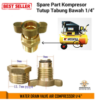 Baut Pembuangan Air Tabung Kompresor Nepel Tutup Tabung Bawah Buangan Air Kompresor Angin Drain Clea
