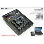 Mixer Ashley Audio 402 Efek Reverb Original Ashley 4 Channel