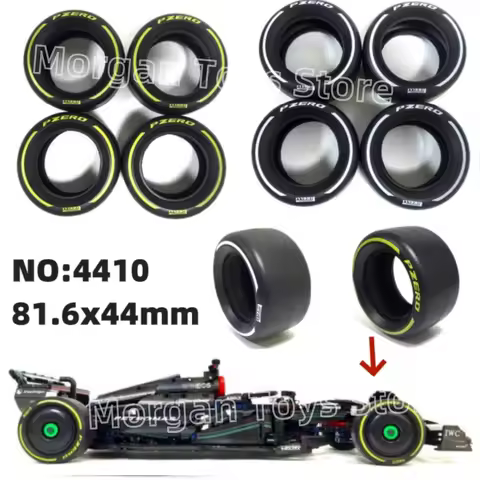 NEW IN STOCK 4 Tyre 4410 81.6x44mm Compatible With LEGO 42171 42141 F1 CADA Car MOC Building Technol