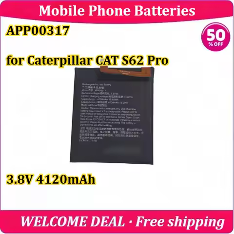 [New] APP00317 for Caterpillar CAT S62 Pro Mobile Phone Battery 3.8V 4120mAh High Quality Replacemen