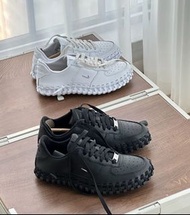 👟 「Brand New」Jacquemus x Nike J Force 1 Low 戶外運動 編織平底鞋 薄底鞋 白色 黑色