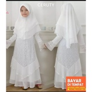 gamis putih,gamis anak,gamis brokat terbaru,gamis anak,baju anak terlaris,gaun pesta anak,baju pesta