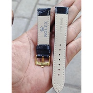 ROLEX 20MM BLACK LEATHER WATCH STRAP