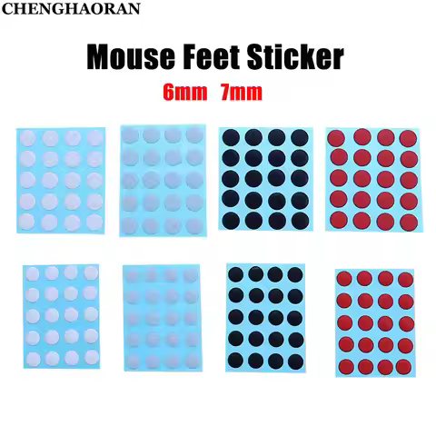 2Set 6mm 7mm diameter ICE Version Esports Mouse Skates Mouse Feet DIY Universal Dot Mouse Pad Antii-