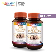 [Bundle of 2] Holistic Way Premium Deer Placenta Fresh 9,000mg, with Grape Seed Extract and Grape Seed Oil (60 Softgels per bottle)