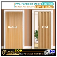 Kitchen Partition Sliding Door Folding PVC Door Accordion Door Folding Divider Bathroom Sliding Door Indoor Track Door 6mm