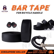 【SG】2PCS Bicycle Handle Bar Tape Bartape for Road and Mountain Bike Handlebar Wrap with 2 Bar Plugs