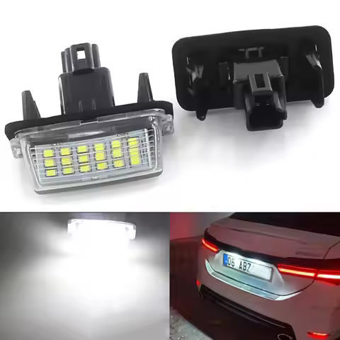 2Pcs LED License Number Plate Light Lamps For Toyota Camry Avalon Auris E18 Vios Esquire Avensis Esq