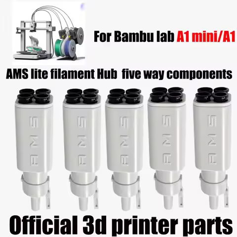 For Bambu Lab 3D printer AMS Lite Filament Hub Five way components switch consumables multi-color pr