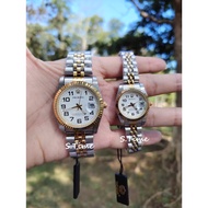 PROKING Couple Watch Quartz Analog Silver Gold Stainless Steel Band Jam Tangan Couple