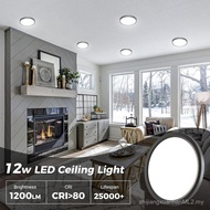 zemty 2Pack LED Ceiling Light Fixture 6.5 Inch, 12W 1200lm Ceiling Mount Light Fixtures, Adjustable 