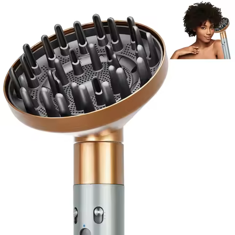 Gold Airwrap Diffuser Attachment for HS01/HS05, Converts Airwrap to Hair Dryer Diffuser Nozzle