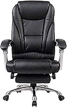 Computer Gaming Chairs Office Chair High Back Computer Desk Chair PU Leather Chair Swivel Chair with Footrest (Color : Black, Size : 70X70X110CM) Decoration