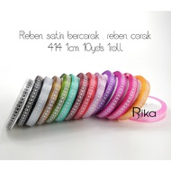 Reben satin bercorak reben corak ribbon 414 1cm 10yds 1roll