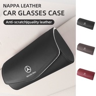 Car Glasses Case Organizers Storage Box Universal Sunglasses Holder Interior Accessories for Benz W202 W212 W126 W140 W168 W177 CLS GLE GLC GLS CLA