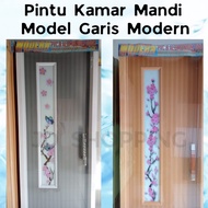 Pintu Kamar Mandi Motif Garis Modern PVC
