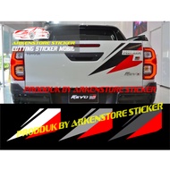 Hilux car sticker, rear trunk sticker for toyota hilux gr sport