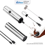 Máy Đánh Bọt Cà Phê Microfoam Mifan MF1501G - 3 Đầu Đa Năng Thép không gỉ Đế sạc USB tiện lợi - Hàng