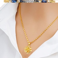 Fashion Clavicle Chain Wild Goddess Accessories 916 Gold Female Necklace Ring Bracelet Earring Set in stock