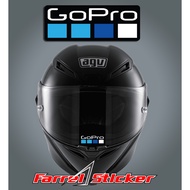 Black GoPro visor helmet sticker