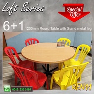 Restoran Furniture , Plastic Chair ,3v Grad A Plastic, 4ft Dining Table with 6 chair