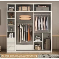 3 Door / 2 Door Wooden Wardrobe/modern sliding door household bedroom cabinet/ MultiFunction Wardrobe🔥
