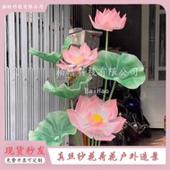 Summer Lotus Silk Paper Art Chinese Style Decorative Flower Arrangement Store Shopping Mall Gauze Lo