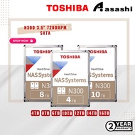 Toshiba NAS N300 3.5" 7200RPM SATA 4TB HDWQ140UZSVA / 6TB / 8TB / 10TB / 12TB / 14TB / 16TB Nas Hard