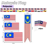 【Ship in 24H】Malaysia Flag Bendera Malaysia Hand Flag String Line Jalur Gemilang