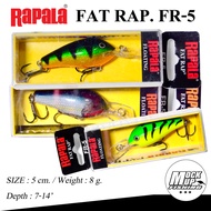 RAPALA FAT RAP (FR-5) Fake Bait Size 5 Cm. Deep Black
