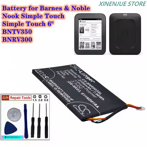 E-book E-reader Battery 2150mAh DR-NK03,MLP305787,S11ND018A for Barnes&Noble BNRV300,BNTV350,Nook Si