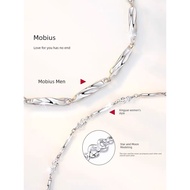 gelang couple gelang Mobius Couple Bracelet A Pair Couple Style Silver Bracelet Lettering Send Boyfr