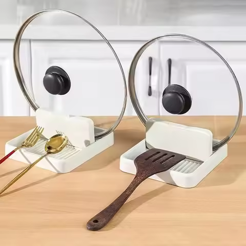 Folding Pot Cover Rack Spatula Rack Integrated Storage Rack Kitchen Stove Storage Rack Chopstick Spo
