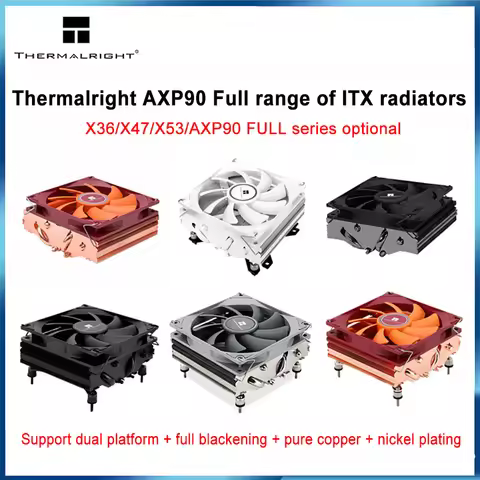 Thermalright AXP90 FULL Range OF ITX Radiators 47mm 4 Heatpipe Low Profile Case CPU Cooler MINI ATX 